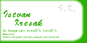 istvan kresak business card